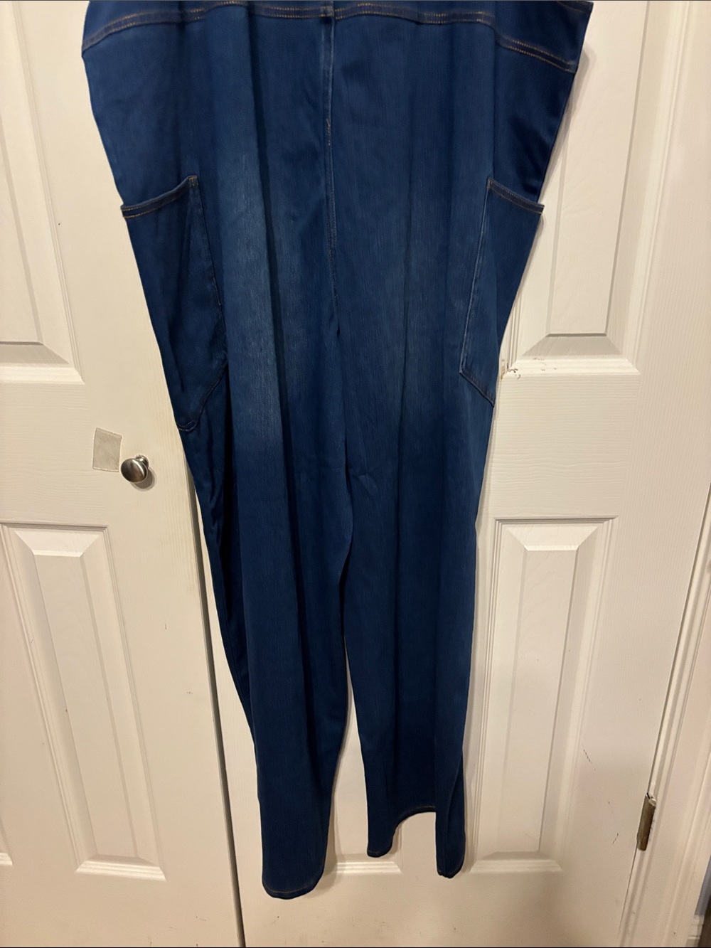 Halara Flex Denim Wide Leg Stretch Plus Overalls - Picture 9 of 13